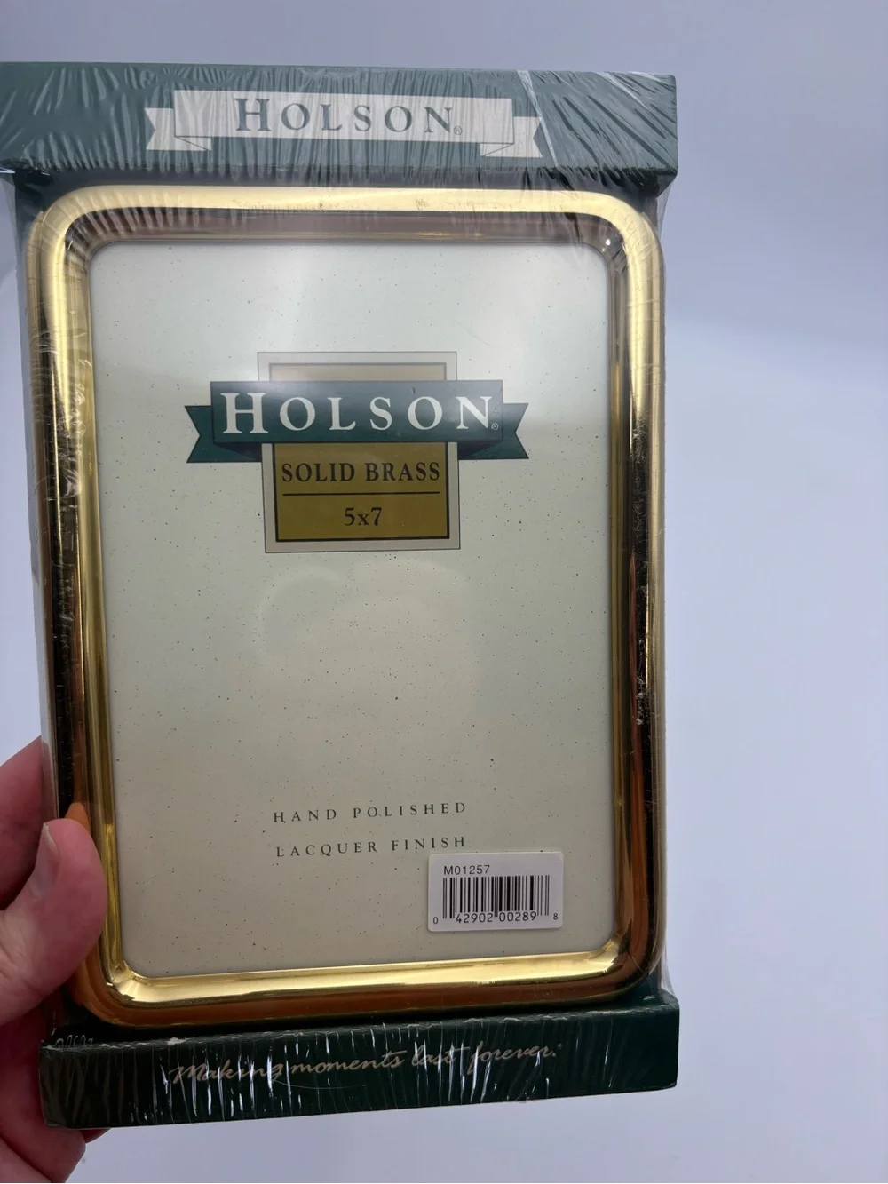 Vintage New Old Stock Solid Brass 5x7 Picture Frame - In Original Package